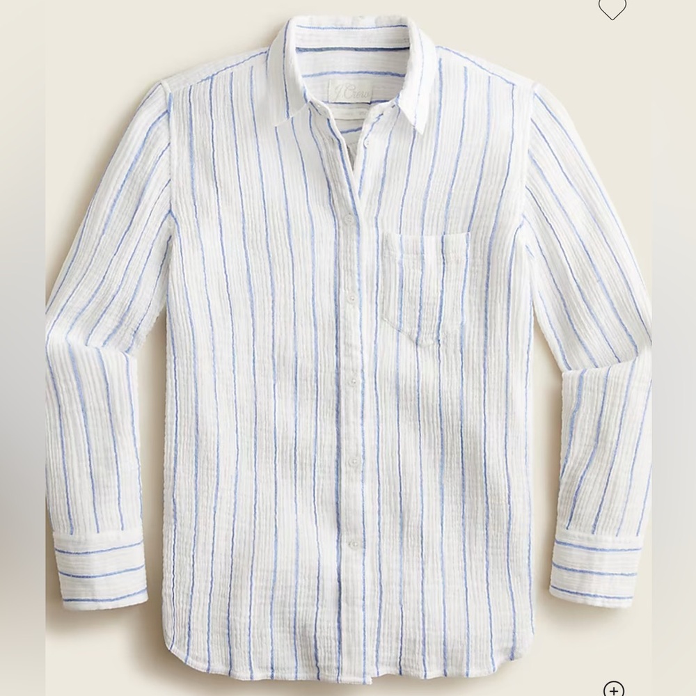 J. Crew Striped Gauze Button-Up Shirt